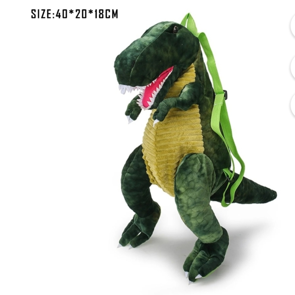 NWOT Never Used Green T-REX Dinosaur Backpack